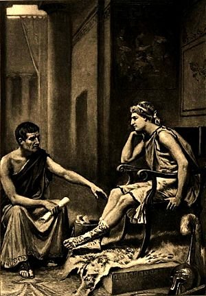 Alexander word deur Aristoteles onderrig.